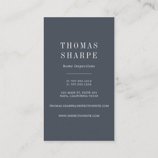 ヴィンテージ鍵 |住宅検査の垂直 名刺 (裏面)