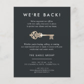 ヴィンテージ鍵 |実在不動産事業の再開 チラシ (正面)