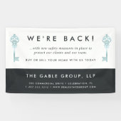 ヴィンテージ鍵 |実在不動産事業の再開 横断幕 (横)