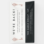 ヴィンテージ鍵 |実在不動産事業の再開 横断幕 (縦)