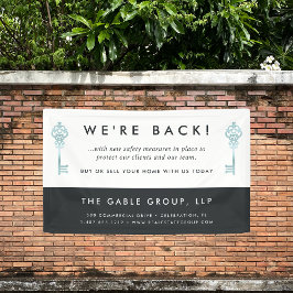 ヴィンテージ鍵 |実在不動産事業の再開 横断幕