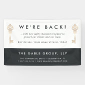 ヴィンテージ鍵 |実在不動産事業の再開 横断幕 (横)