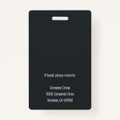 ヴィンテージ鍵 |実在社員の写真ID バッジ (裏面)