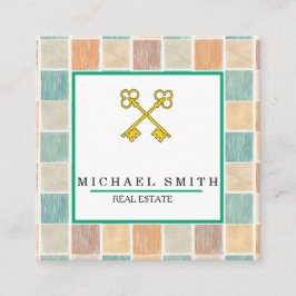 ヴィンテージ鍵 | 実在鍵ロゴ スクエア名刺