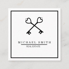 ヴィンテージ鍵 | 実在鍵ロゴ スクエア名刺