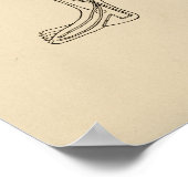 ヴィンテージ鍼子午線経路ポイント ポスター (角)