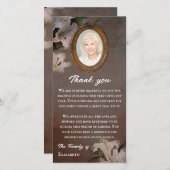 ヴィンテージ鏡フレームライズフォト悔やみや弔慰 サンキューカード (正面/裏面)