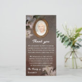 ヴィンテージ鏡フレームライズフォト悔やみや弔慰 サンキューカード (スタンド正面)