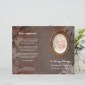 ヴィンテージ鏡枠リリー写真葬儀プログラム (スタンド正面)