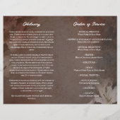 ヴィンテージ鏡枠リリー写真葬儀プログラム (裏面)