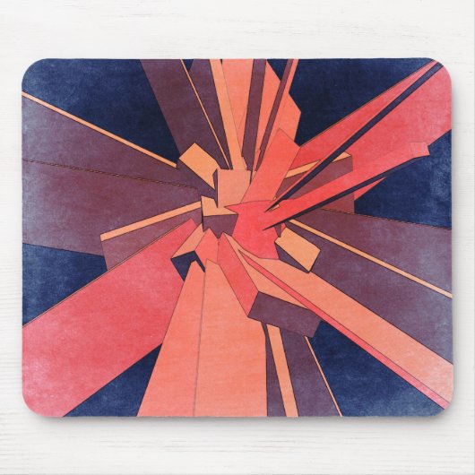 ヴィンテージ長方形 マウスパッド (正面)