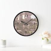 ヴィンテージ長沙翔江ボートキャンバスプリント ラージ壁時計 (ホーム)