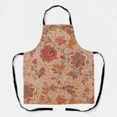 ヴィンテージ開花つる植物植物学プリント エプロン (正面)