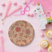 ヴィンテージ開花つる植物植物学プリント ペーパープレート (パーティー)