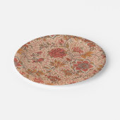 ヴィンテージ開花つる植物植物学プリント ペーパープレート (アングル)