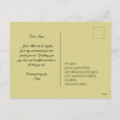 ヴィンテージ開花エレガンスグリーティングポストカード シーズンポストカード (裏面)