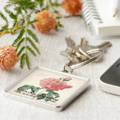 ヴィンテージ開花バラ70誕生祝いSK キーホルダー (側面)