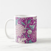 ヴィンテージ開花パープルフラワー – タイムレスフローラアート コーヒーマグカップ (左)