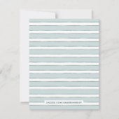 ヴィンテージ開花フローラひな形カード – ティール(緑がかった色) サンキューカード (裏面)