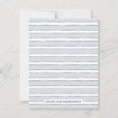 ヴィンテージ開花フローラひな形カード – 青 サンキューカード (裏面)