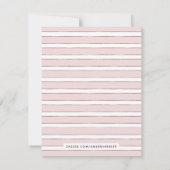 ヴィンテージ開花フローラ文房具カード – ピンク サンキューカード (裏面)