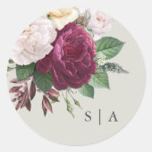 ヴィンテージ開花フローラ ラウンドシール (正面)