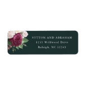 ヴィンテージ開花差出人住所 ラベル (正面)