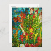 ヴィンテージ開花熱帯野草 シーズンポストカード (正面/裏面)