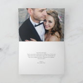 ヴィンテージ開花結婚フローラの写真サンキューカード カード (内部)