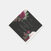 ヴィンテージ開花結婚フローラ スタンダードカクテルナプキン (角)