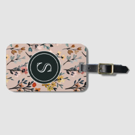 ヴィンテージ開花：ほこりっぽいバラボホフローラ水彩 ラゲッジタグ