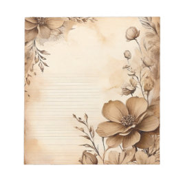 ヴィンテージ開花 ノートパッド
