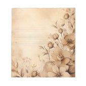 ヴィンテージ開花 ノートパッド (正面)