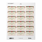 ヴィンテージ開花:レトロクリスマス住所 シール (フルシート)