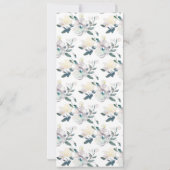 ヴィンテージ開花|水彩フローラ|のメ結婚ニュー 招待状 (裏面)