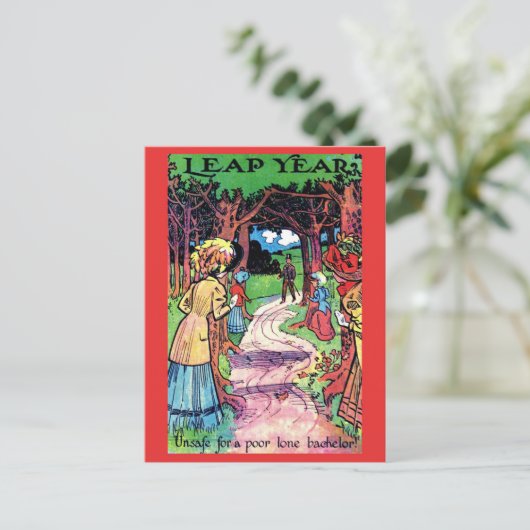 ヴィンテージ閏年はがきおもしろい1900年代前半の画像 ポストカード (スタンド正面)