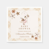 ヴィンテージ間抜けグースお洒落ベイビーシャワー スタンダードカクテルナプキン (正面)