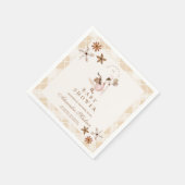 ヴィンテージ間抜けグースお洒落ベイビーシャワー スタンダードカクテルナプキン (角)