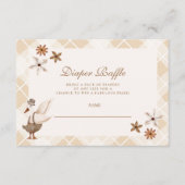 ヴィンテージ間抜けグースお洒落ベビーおむつラッフル エンクロージャーカード (正面)