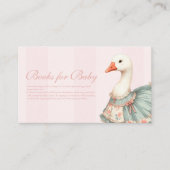 ヴィンテージ間抜けピンクグースベビー書籍ベビー エンクロージャーカード (正面)