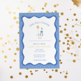 ヴィンテージ間抜けワンガースファースト誕生日招待状 招待状