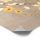 ヴィンテージ防峰スタイルワイルドフラワーミニマリストポスター ポスター (角)