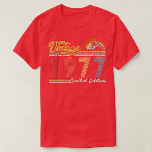 ヴィンテージ限定版ヴィンテージ1977誕生日1 Tシャツ (デザイン正面)