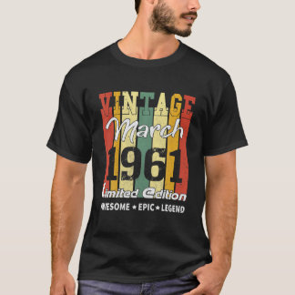 ヴィンテージ限定版誕生日デコレーションマーチ Tシャツ