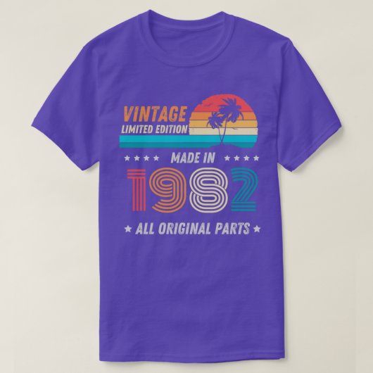 ヴィンテージ限定版1982年全オリジナル Tシャツ (デザイン正面)