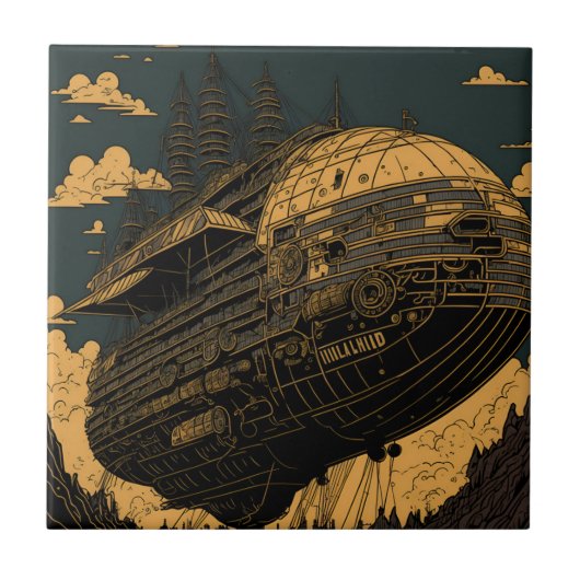 ヴィンテージ陛下 – レトロアート タイル (正面)