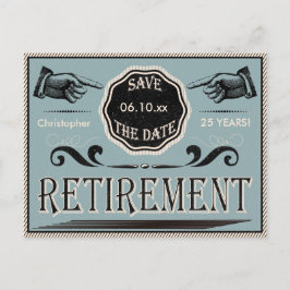 ヴィンテージ除·売却パーティー日付の保存 案内ポストカード