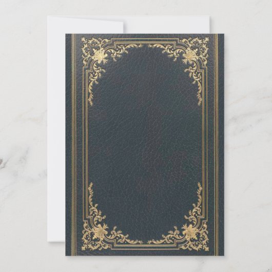 ヴィンテージ除・売却パーティー青金ゴールドスクリプエレガントト 招待状 (裏面)