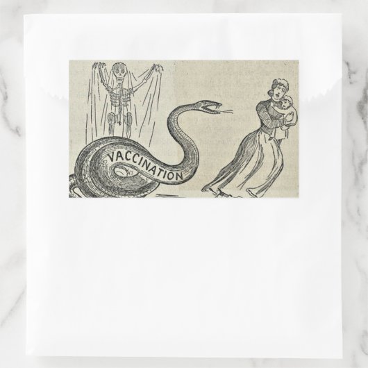 ヴィンテージ陰謀蛇毒 長方形シール (バッグ)