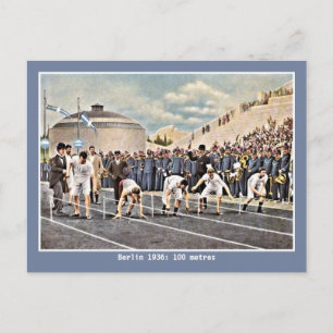ヴィンテージ陸上競技100メートルBerlin 1936 ポストカード